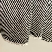 Load image into Gallery viewer, Black and white stripe cashmere scarf