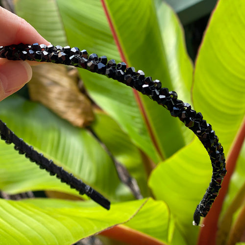 Black bling headband