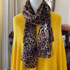 Chiffon leopard scarf
