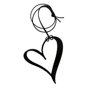 Hand drawn Heart acrylic necklace