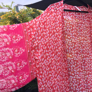 Pink and red kimono